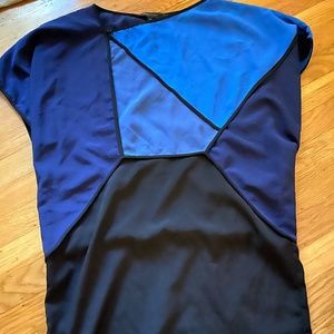 BCBG Blue & Black Fitting Dress